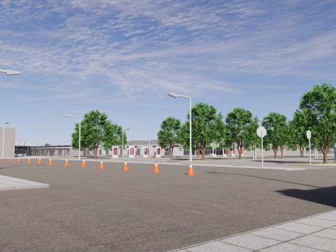 Gedung Pusat Data Apple dengan Interior Model 3D