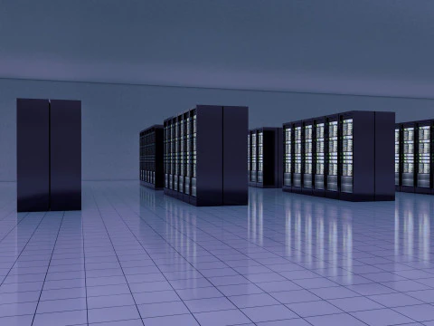 Apple Data Center Building with Interior 3D Model