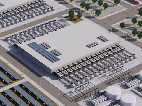 AWS Amazon データセンターの建物と内装 3Dモデル