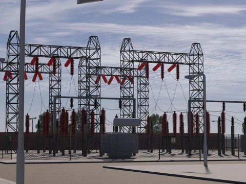 Aws Amazon Data Center Building with Interior 3D Model