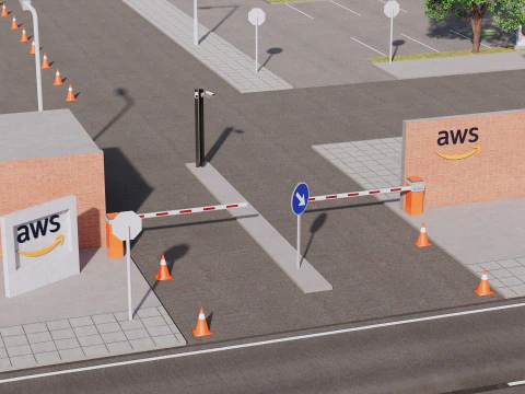 Aws Amazon Data Center Building with Interior 3D Model