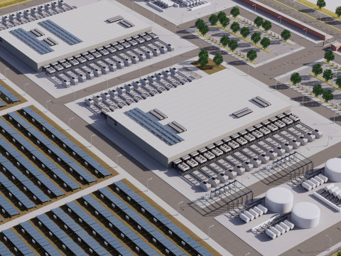 Google Datacentergebouw met interieur 3D Model