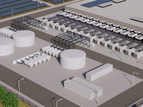 Google Datacentergebouw met interieur 3D Model