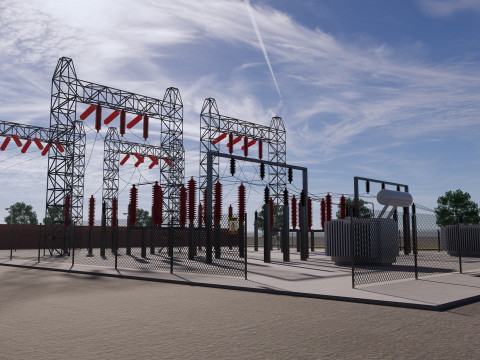 Google Datacentergebouw met interieur 3D Model