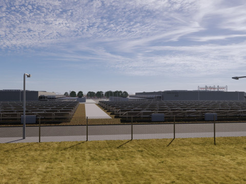 Google Datacentergebouw met interieur 3D Model