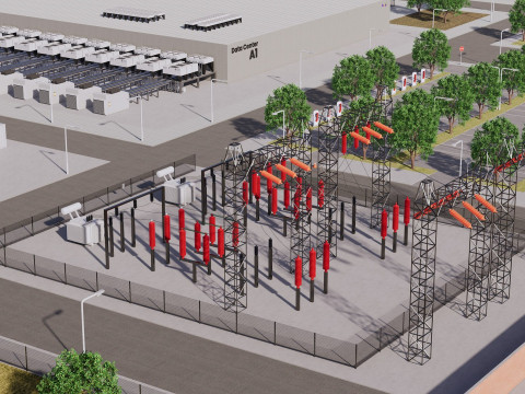 Google Datacentergebouw met interieur 3D Model