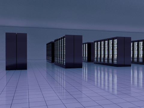 Google Datacentergebouw met interieur 3D Model