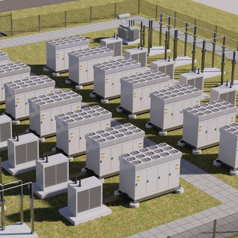 Centrale électrique de stockage sur batterie Modèle 3D .c4d .max .obj .3ds .fbx .stl .blend