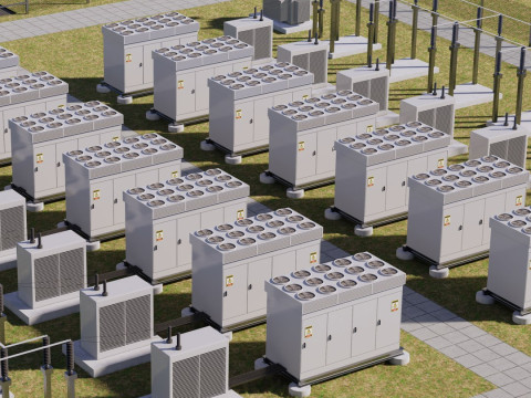 Аккумуляторная электростанция 3D Модель