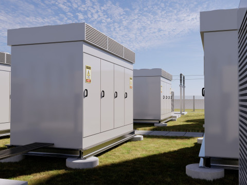 Centrale électrique de stockage sur batterie Modèle 3D