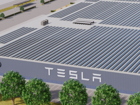 Tesla Giga Factory 3D Modell