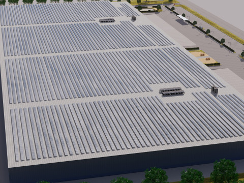 Tesla Giga-fabriek 3D Model