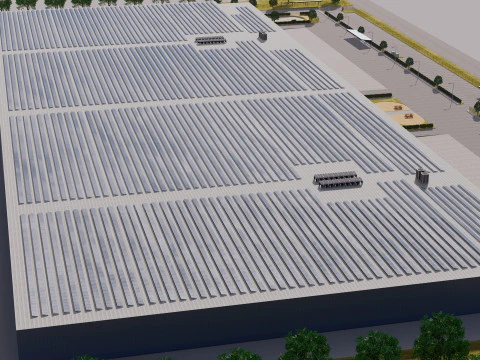 Tesla Giga Factory 3D Model