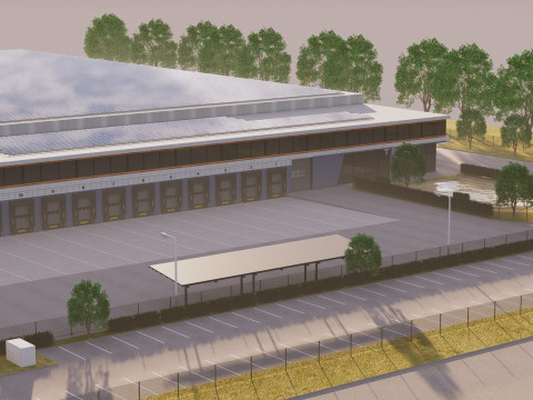 Tesla Giga-fabriek 3D Model