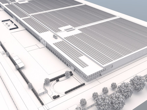 Tesla Giga-fabriek 3D Model