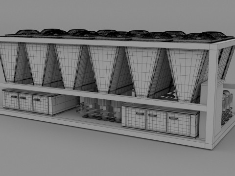 एयर कंडीशनिंग यूनिट v2 3D मॉडल