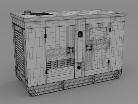 Pembangkit Diesel Model 3D