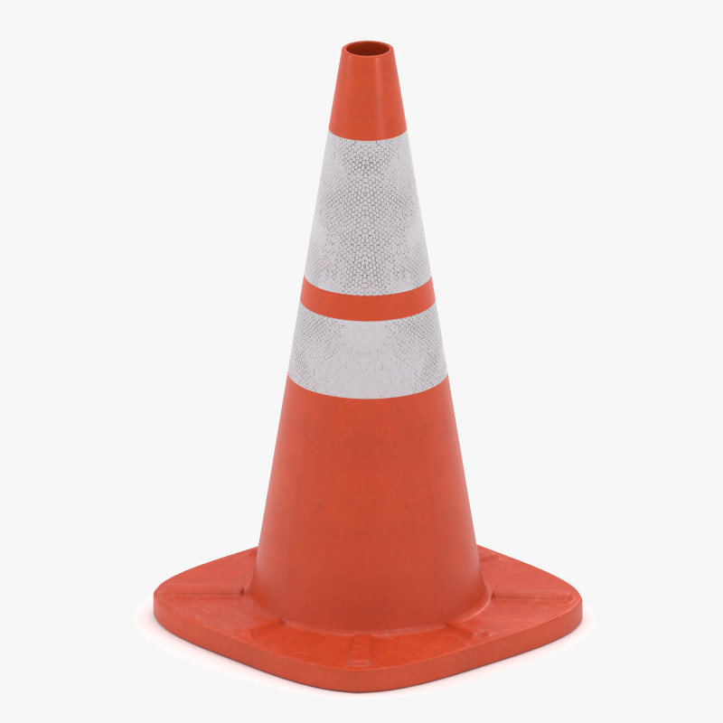 Cono de tráfico v2 Modelo 3D .c4d .max .obj .3ds .fbx .stl .blend 