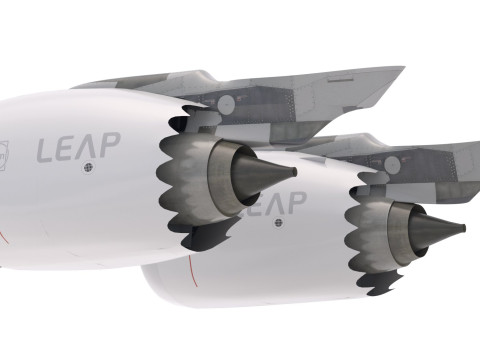 Strahltriebwerk CFM LEAP 3D Modell