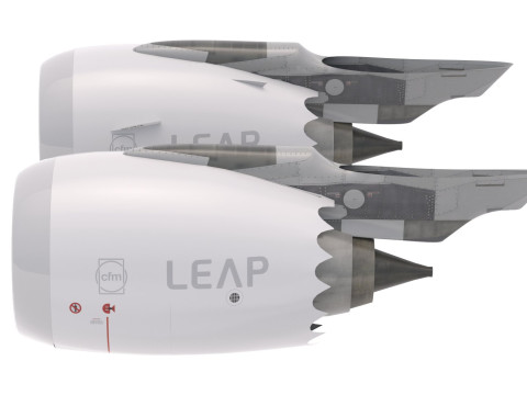 Strahltriebwerk CFM LEAP 3D Modell