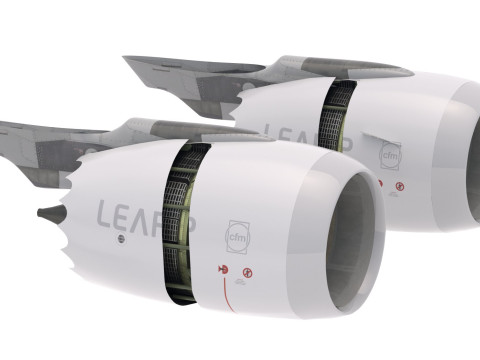 Strahltriebwerk CFM LEAP 3D Modell