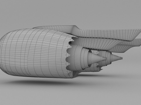 Strahltriebwerk CFM LEAP 3D Modell