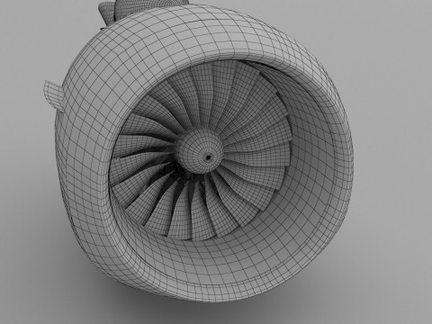 Strahltriebwerk CFM LEAP 3D Modell