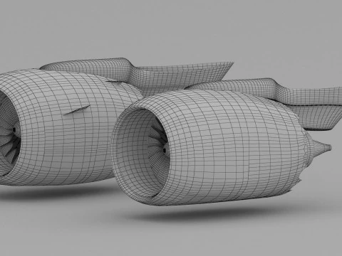 Salto CFM del motor a reacci&oacute;n Modelo 3D