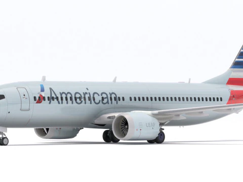 Boeing 737-800 MAX American Airlines 3D Model