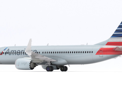 Boeing 737-800 MAX American Airlines 3D Model