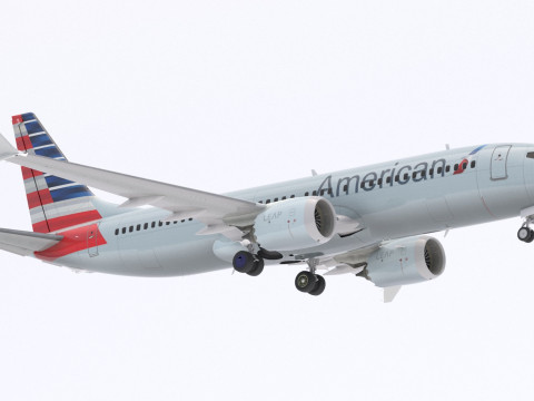 Boeing 737-800 MAX American Airlines 3D Model