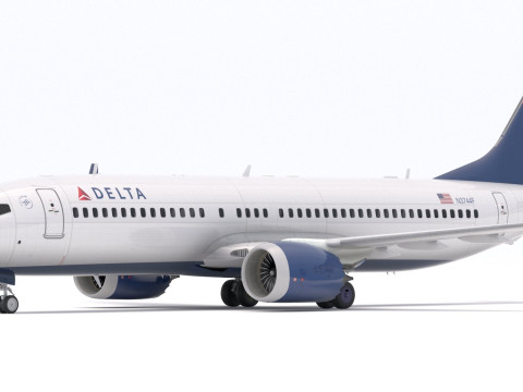 Boeing 737-800 MAX Delta Havayolları 3D Model