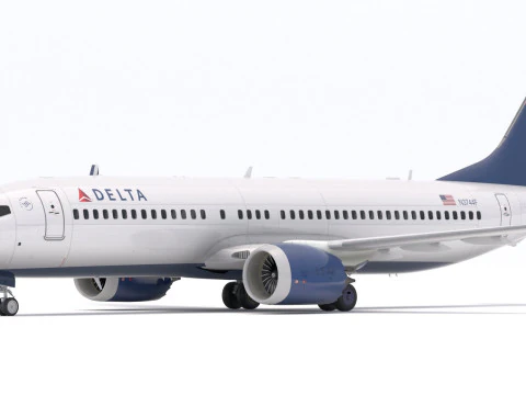 Boeing 737-800 MAX Delta Airlines 3D Model