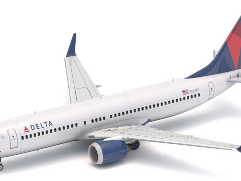 Boeing 737-800 MAX Delta Airlines 3D Model