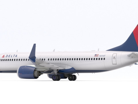 Boeing 737-800 MAX Delta Havayolları 3D Model