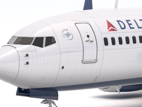 Boeing 737-800 MAX Delta Havayolları 3D Model