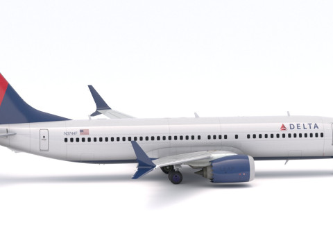 Boeing 737-800 MAX Delta Havayolları 3D Model