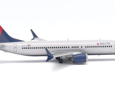 Boeing 737-800 MAX Delta Airlines 3D Model