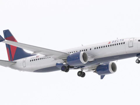 Boeing 737-800 MAX Delta Airlines 3D Model
