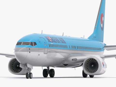 Boeing 737-800 MAX dell'aria coreana Modello 3D