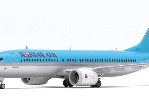 Boeing 737-800 MAX Korean Air 3D Model