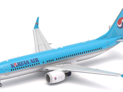 Boeing 737-800 MAX Korean Air 3D Model