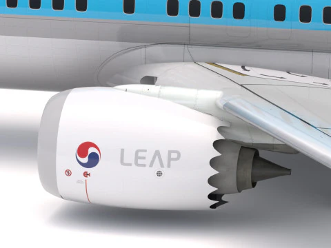 Boeing 737-800 MAX Korean Air 3D Model