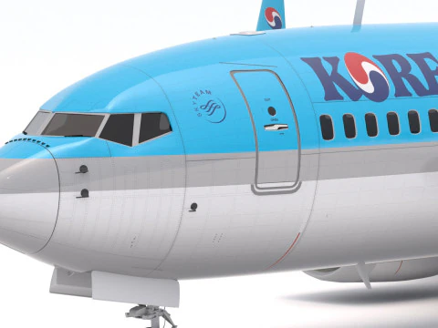Boeing 737-800 MAX Korean Air 3D Model