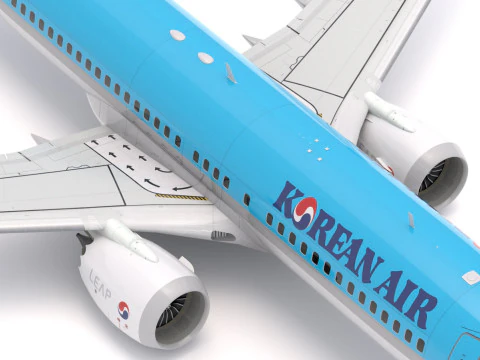 Boeing 737-800 MAX Korean Air 3D Model