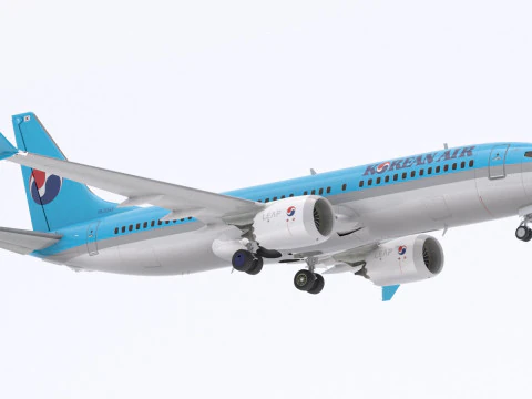 Boeing 737-800 MAX Korean Air 3D Model