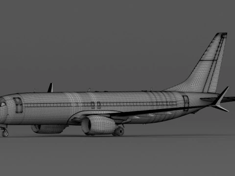 Boeing 737-800 MAX Korean Air 3D Model