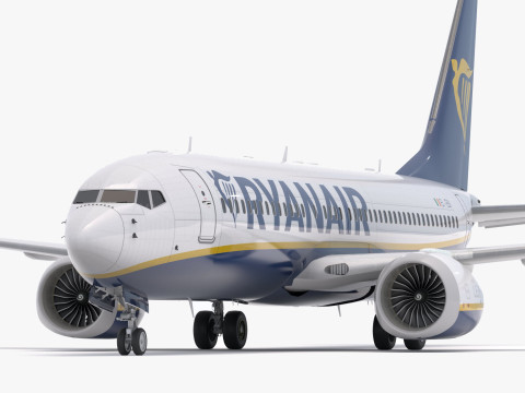 Boeing 737-800 MAX Ryanair Modelo 3D
