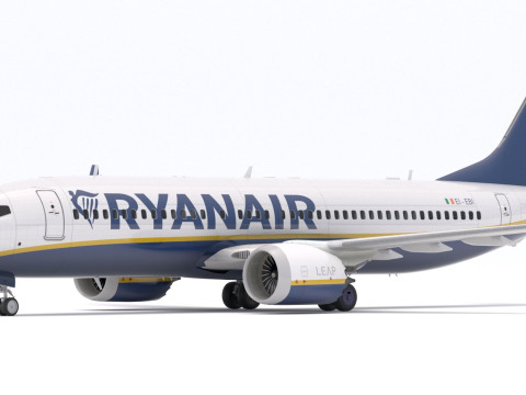 Boeing 737-800 MAX Ryanair Modelo 3D
