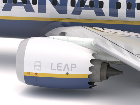 Boeing 737-800 MAX Ryanair Modelo 3D